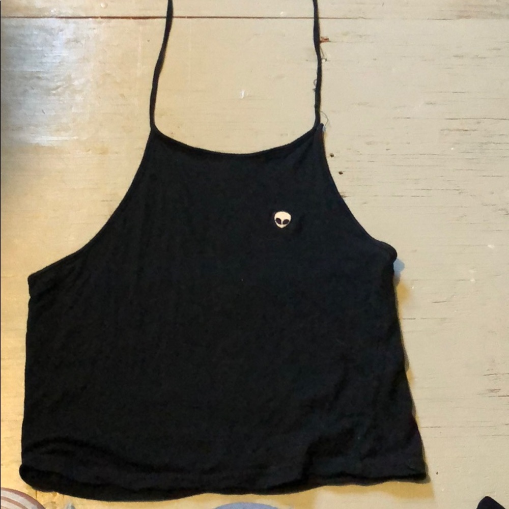 Brandy Melville cropped tie neck tank